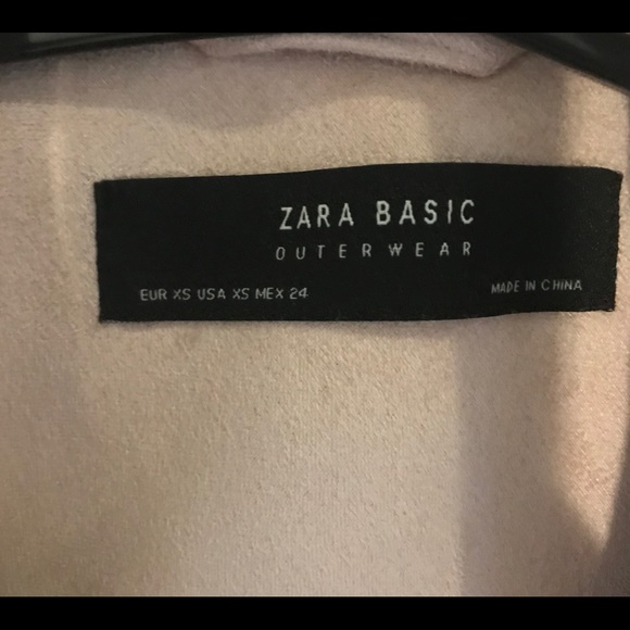 🎉🎉 SOLD 🎉🎉 Zara Faux Suede Pink Moro Jacket XS - Picture 7 of 7